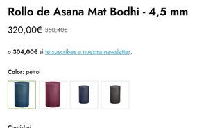 Rollo 30 metros esterilla yoga 4,5 mm