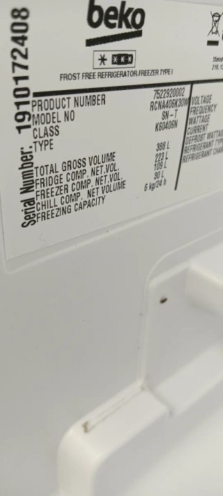 NEVERA COMBI BEKO NO FROST ENERGÍA A+