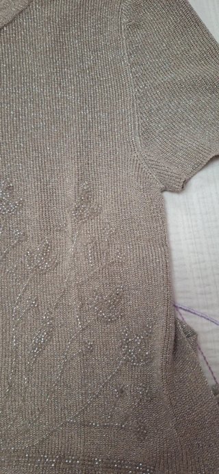 Jersey Zara Brillo Manga Corta Talla L