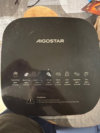 Freidora de aire negra aigostar