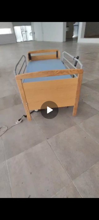 Cama articulada geriátrica madera y metal