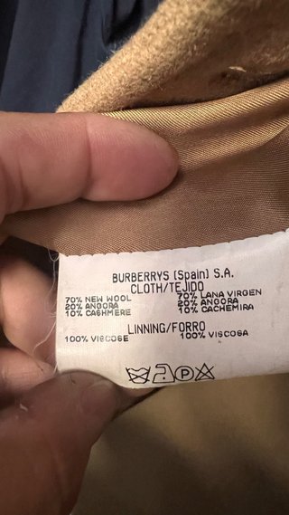 Abrigo vintage Burberrys Beige