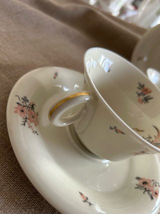 2 Tazas y Platos Haviland Limoges Florales