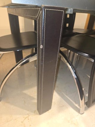 Mesa y 6 Sillas Comedor Cristal