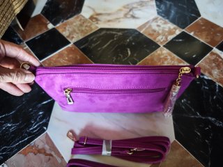 Bolso Clutch Magenta Nuevo con Correa
