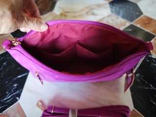 Bolso Clutch Magenta Nuevo con Correa