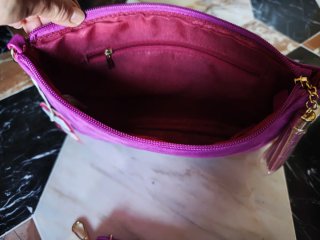 Bolso Clutch Magenta Nuevo con Correa