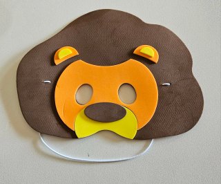 Set 4 Maschere Animali Gomma Eva