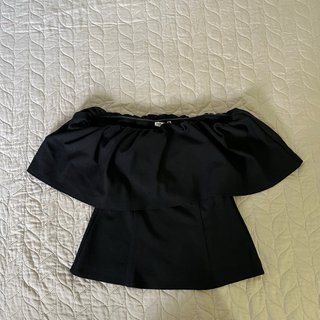 Top palabra de honor negro Zara Talla S