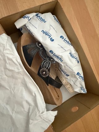 Sandalias Inblu Soft Talla 35 Negras Mujer
