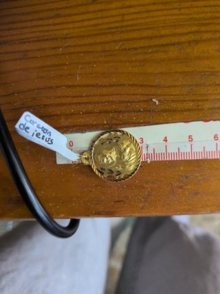 Medalla Corazón de Jesús Oro 18k Calada