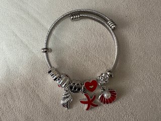 Pulsera de acero con dijes