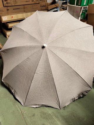 Sombrilla, Parasol Aluminio 240cm Gris UV50