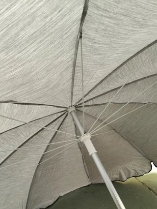 Sombrilla, Parasol Aluminio 240cm Gris UV50