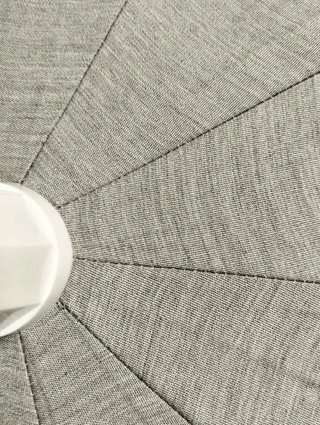 Sombrilla, Parasol Aluminio 240cm Gris UV50