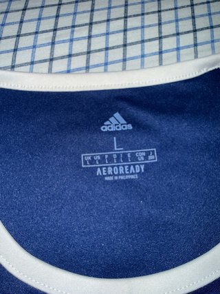 Camiseta Adidas Azul y Blanca
