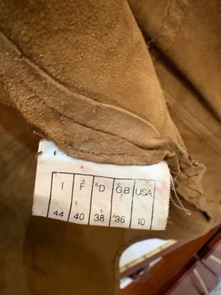 Giacca vera pelle scamosciata sfoderata vintage