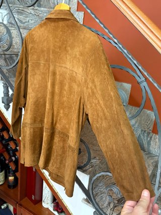 Giacca vera pelle scamosciata sfoderata vintage
