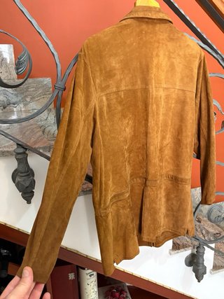 Giacca vera pelle scamosciata sfoderata vintage