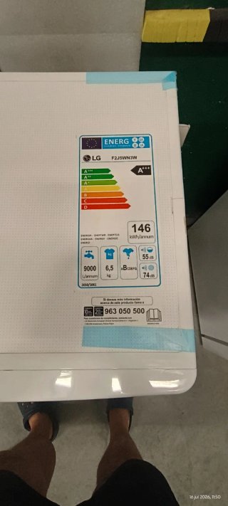 Lavadora LG 6.5kg 1200rpm A+++