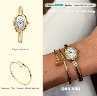 Reloj Cartier Baingnore Oro
