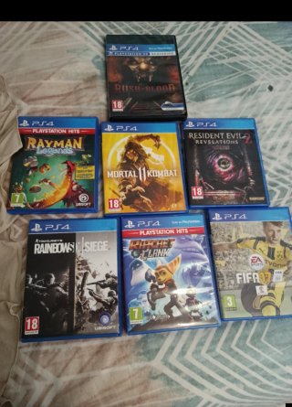 Lote 7 Juegos PS4: Rayman, Mortal Kombat, FIFA 17,
