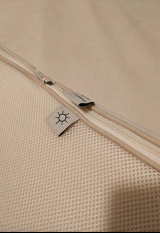 Cubre colchón viscoelástico beige