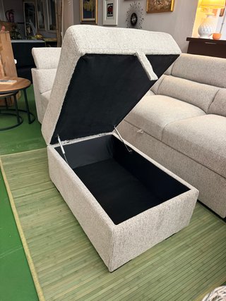 Sofá Cama Modular 264cm Tela Beige + Envio