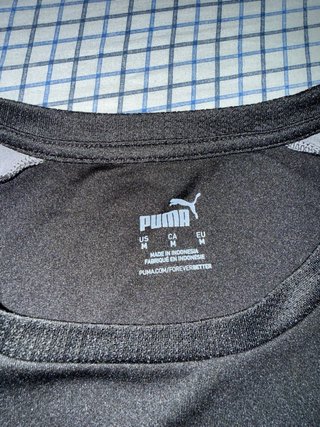 Camiseta Puma Negra y Gris