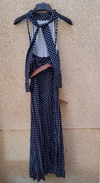 Vestido lunares azul talla M nuevo