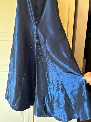 Vestido largo azul para boda