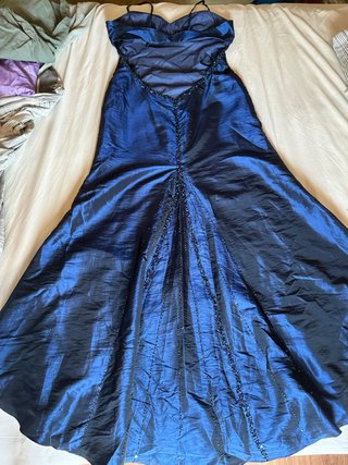 Vestido largo azul para boda