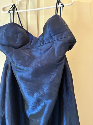 Vestido largo azul para boda