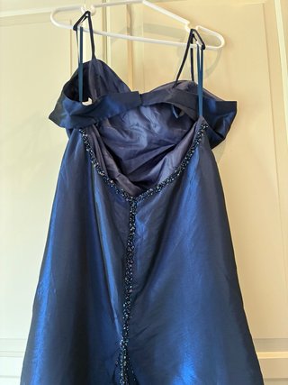 Vestido largo azul para boda