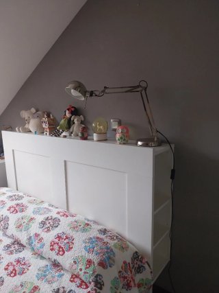 Cabecero de cama de madera blanco