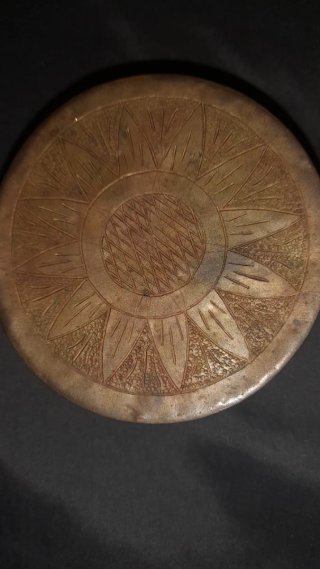 Scatola portagioie vintage ottone sbalzato