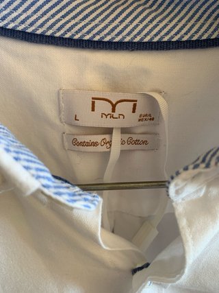 Camisa Blanca Algodón Orgánico T L