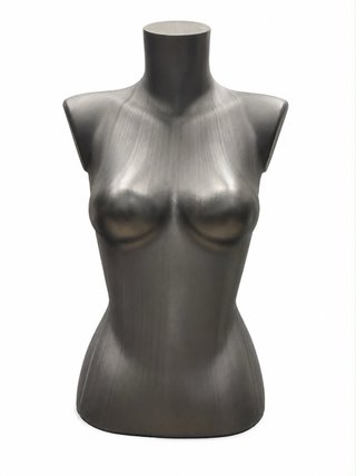 Busto de mujer plateado
