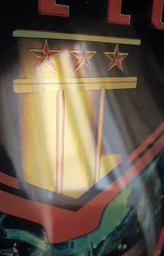 Póster Enmarcado Juez Dredd Papel dorado (A4)