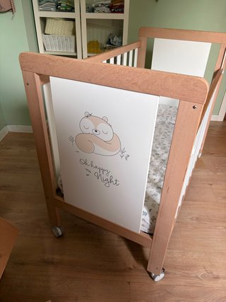 Cuna bebé Happy con diseño de oso