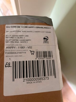Cuna bebé Happy con diseño de oso