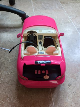 Coche Descapotable Barbie Rosa
