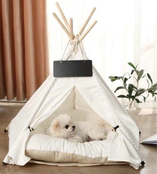 Casa tipi para mascotas con cojín