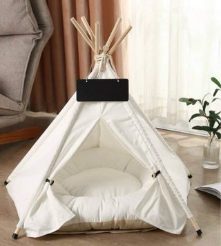 Casa tipi para mascotas con cojín