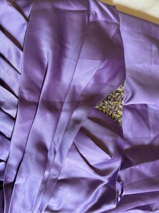 Vestido largo morado para dama de honor