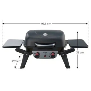 Barbacoa de gas portátil y carro plegable KEKAI