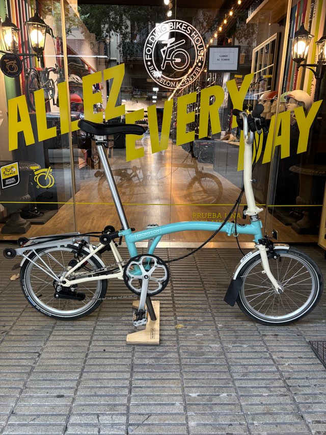 Brompton M6L Turquesa Marfil 1250€