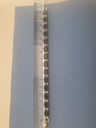 Braccialetto pietre blu e brillantini