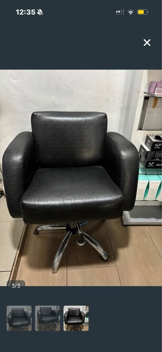 Sillón Hidráulico Negro, tengo 8 unidades.