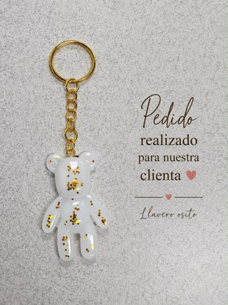 Imán o Pisapapeles Osito con Purpurina